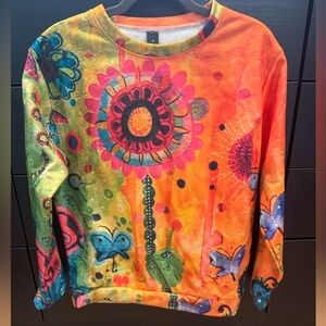 Colorful flower-power Pullover